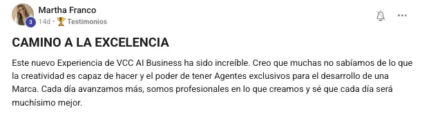 Testimonio real de Visual Creator Club 3